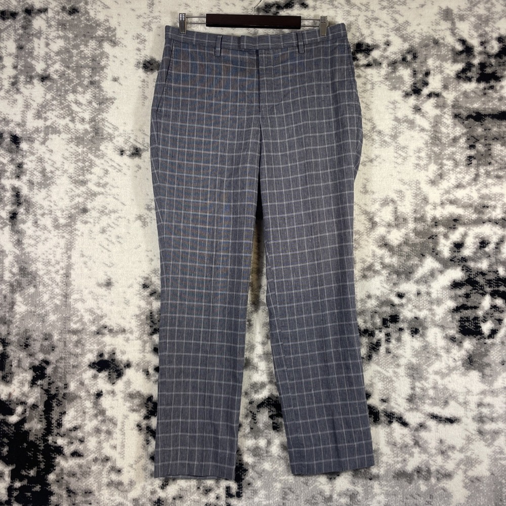 Banana Republic Slim Fit Stretch‎ Pants Mens Size 34x32 Linen Office Career